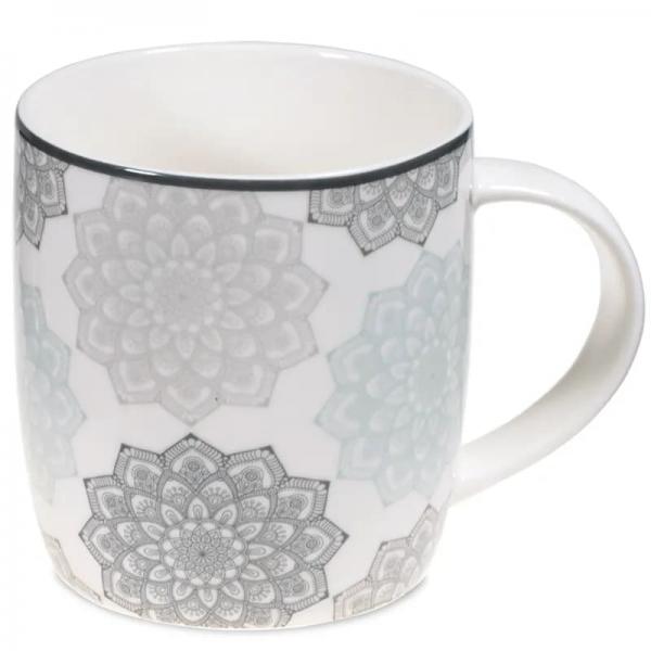 1 BOX Tee-Tasse mit Sieb, Mandala grau